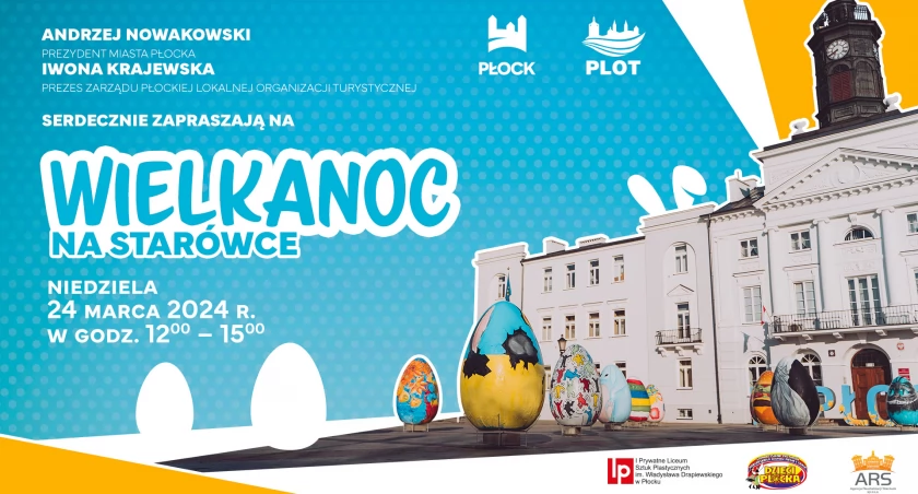 Piknik wśród pisanek-gigantów. Czekając w Płocku na święta...  