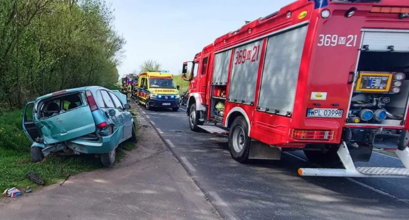 Wypadek w Alfonsowie. Dwie osoby trafiły do szpitala