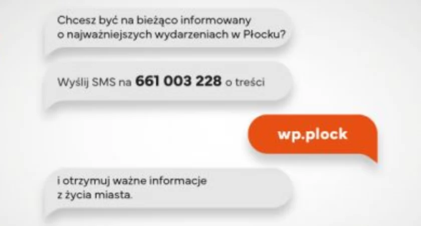 Otrzymuj najważniejsze informacje z Płocka za pośrednictwem systemu PŁOCK INFO SMS