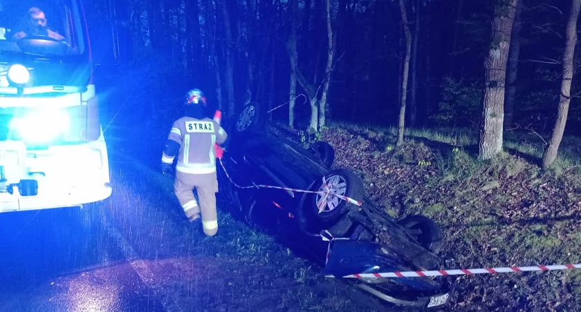 Wypadek w Brudzeniu Dużym. Dlaczego kierowca zjechał z drogi? 