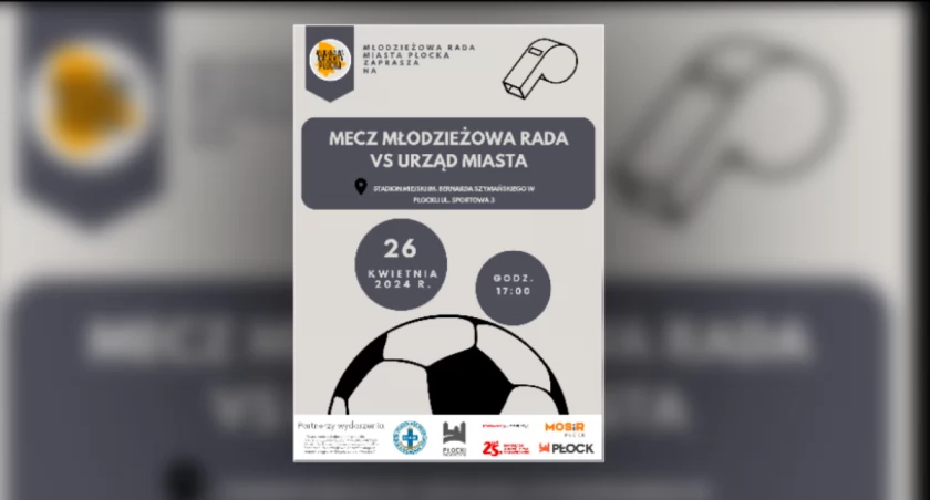 Młodzieżowi radni zapraszają na stadion! Zagrają mecz z reprezentacją Urzędu Miasta Płocka