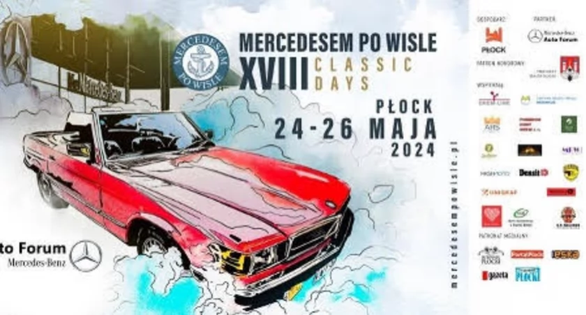 Płock miastem Mercedesów czyli Mercedesem po Wiśle 2024