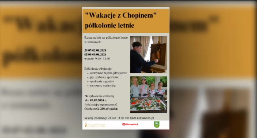Półkolonie w pałacu w Sannikach