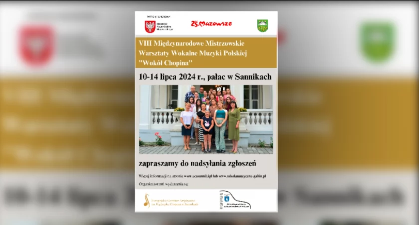 Szkoła Muzyczna w Gąbinie zaprasza na VIII Warsztaty Wokalne Muzyki Polskiej 