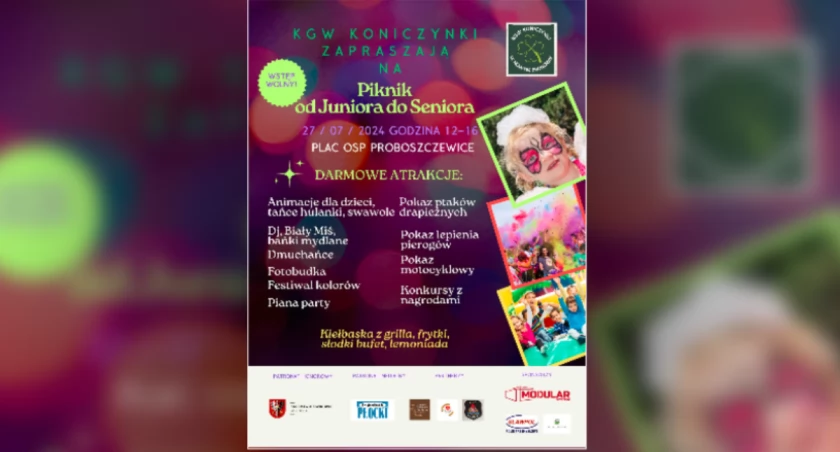 Pokaz ptaków drapieżnych, lepienie pierogów, piana party... KGW „Koniczynki” zapraszają do Proboszczewic