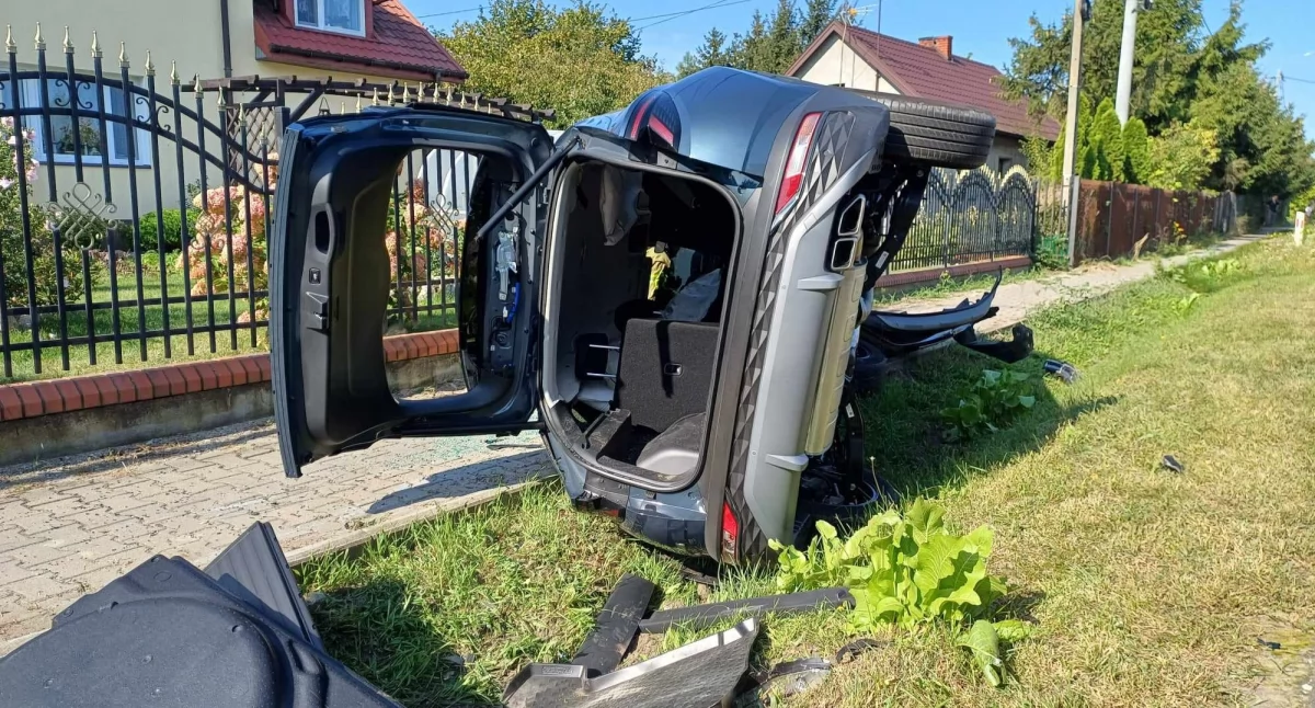 Groźnie wyglądało. Zderzenie samochodów w m. Brwilno Dolne [ZDJĘCIA]