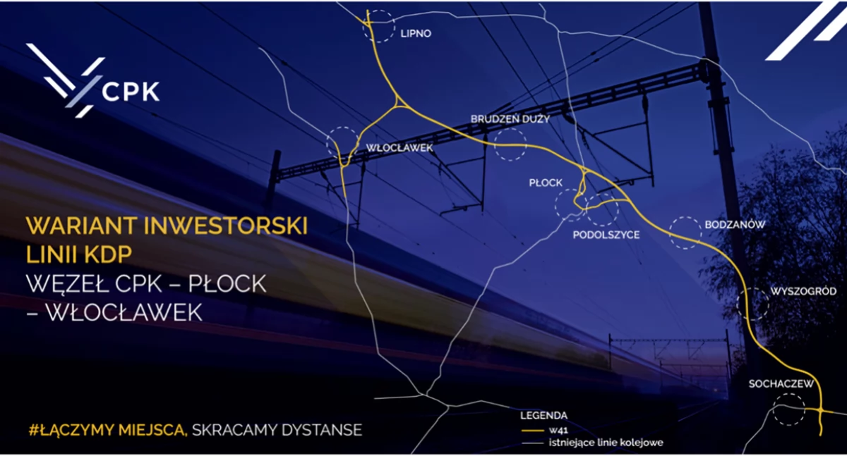 CPK. Poznaliśmy trasę przebiegu kolei dużych prędkości. To będzie element transeuropejskiej sieci transportowej. Przez Wyszogród do Płocka!