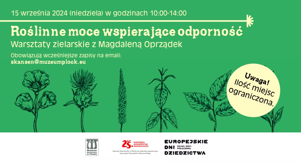Warsztaty zielarskie w Skansenie Osadnictwa Nadwiślańskiego w Wiączeminie Polskim 