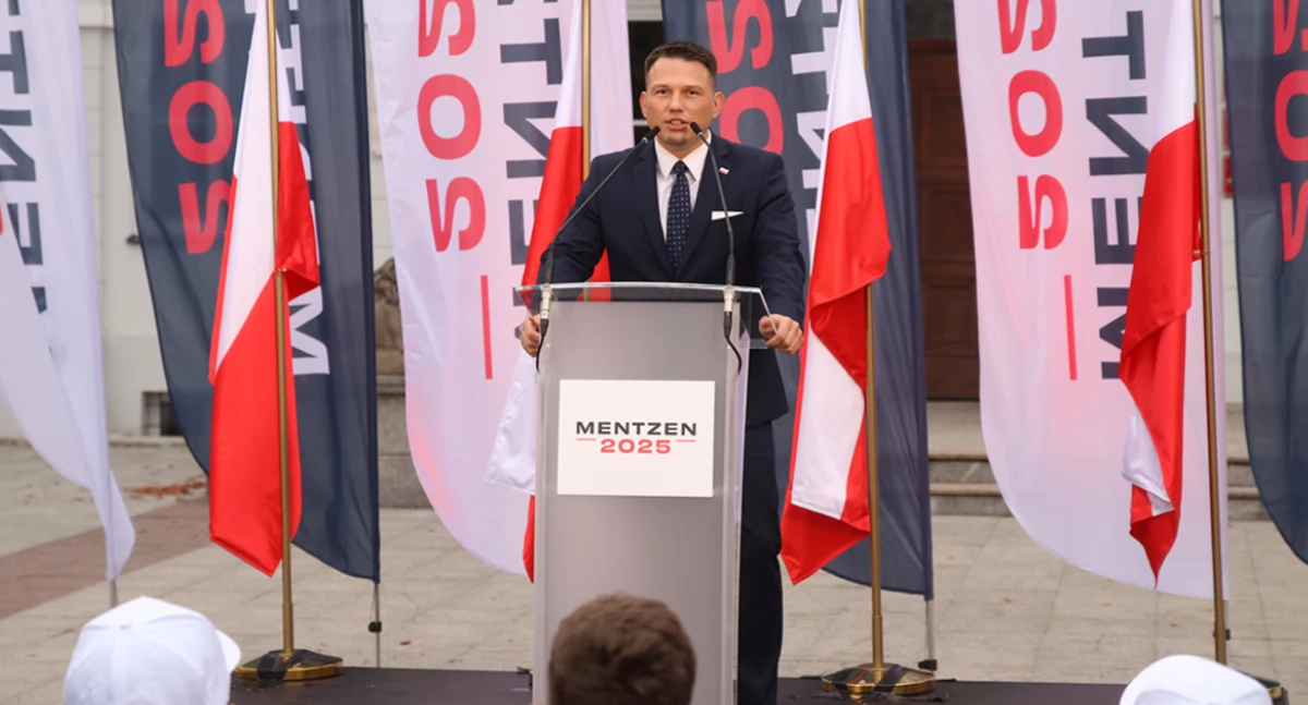 Sławomir Mentzen na Starym Rynku w Płocku. O czym mówił kandydat na prezydenta Polski?