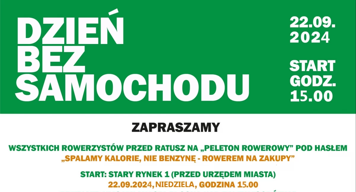 Rowerowa niedziela w Płocku. Spalaj kalorię, a nie benzynę!