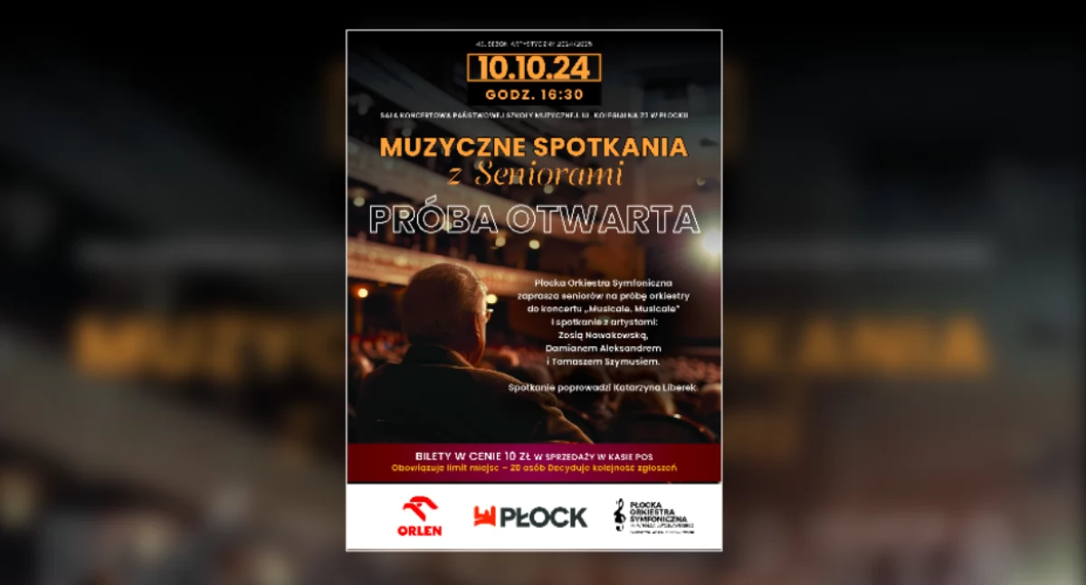 Muzyczne spotkania z seniorami. Nowy projekt Płockiej Orkiestry Symfonicznej