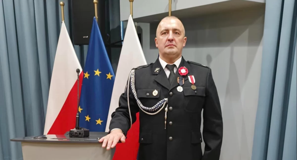 Druh Jarosław Klimek z OSP Zaździerz uhonorowany wyjątkowym odznaczeniem. To pierwszy taki przypadek w gminie Łąck
