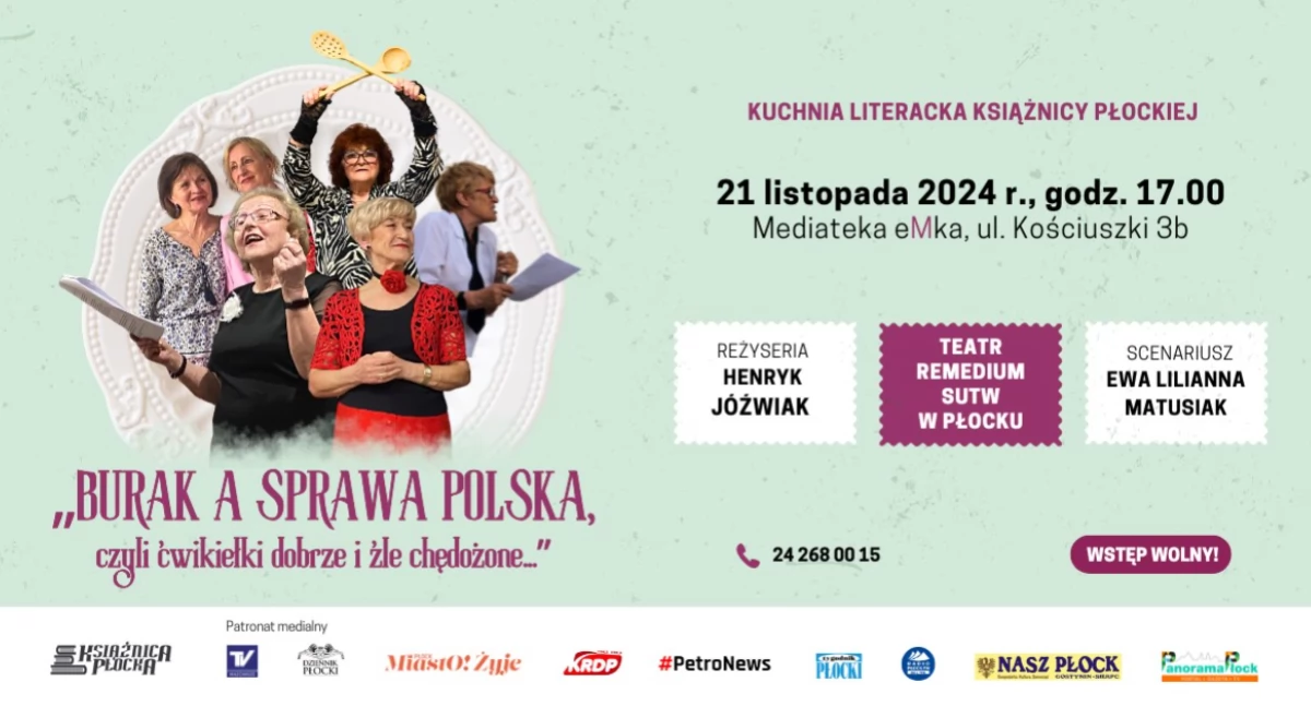 Kuchnia Literacka z ćwikłą. Zaprasza Mediateka Książnicy Płockiej