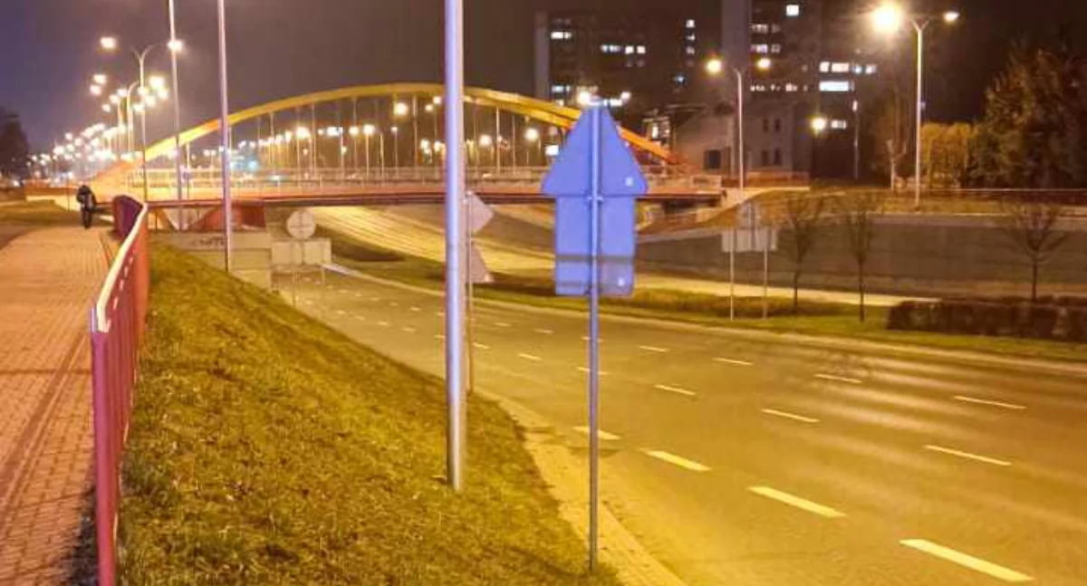 Bez ubrania biegał po Al. Piłsudskiego w Płocku. W końcu wbiegł pod samochód