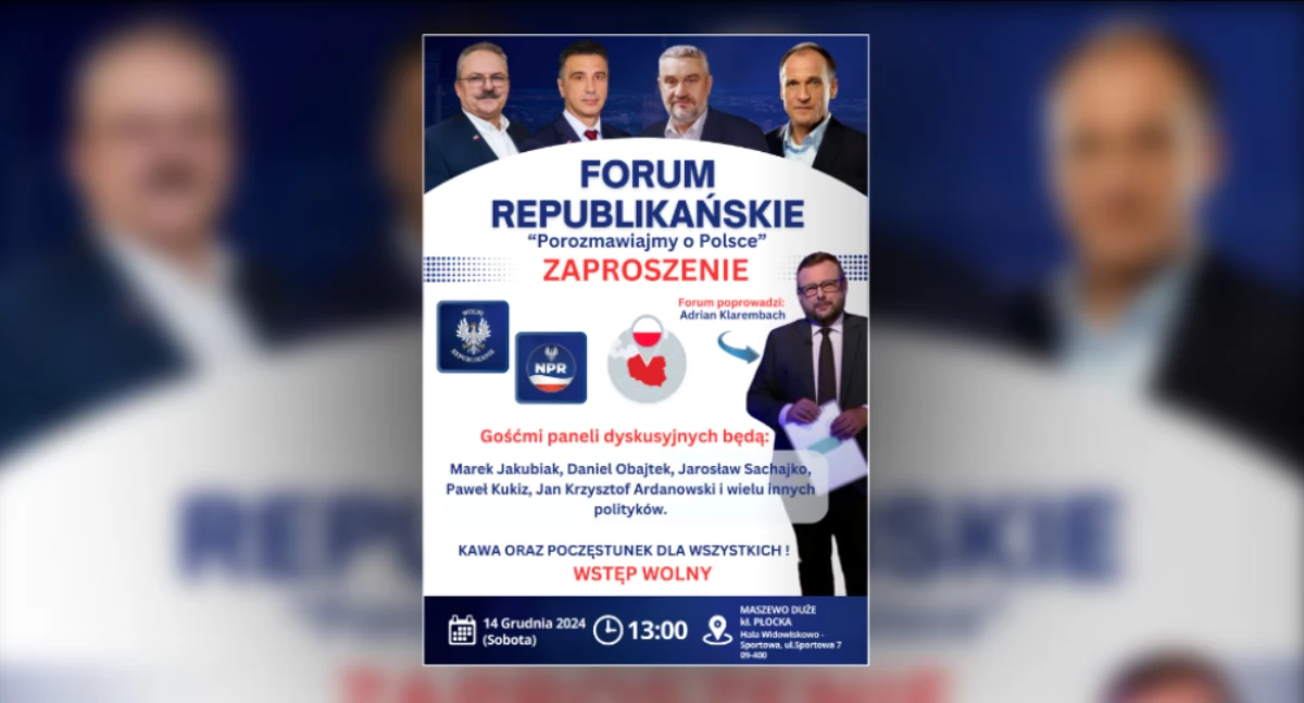 Jakubiak, Obajtek i Kukiz w Maszewie Dużym koło Płocka. Kiedy odbędzie się Forum Republikańskie?