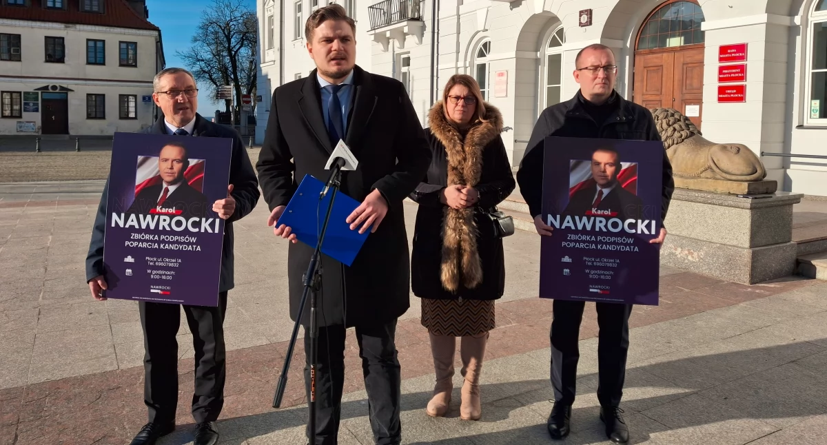 PiS w Płocku zbiera podpisy dla Karola Nawrockiego