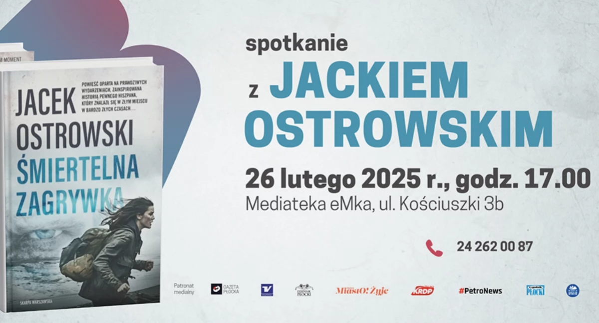 Książnica Płocka zaprasza w lutym na spotkania autorskie. Nowy kryminał Ostrowskiego i „Głusza” Anny Goc