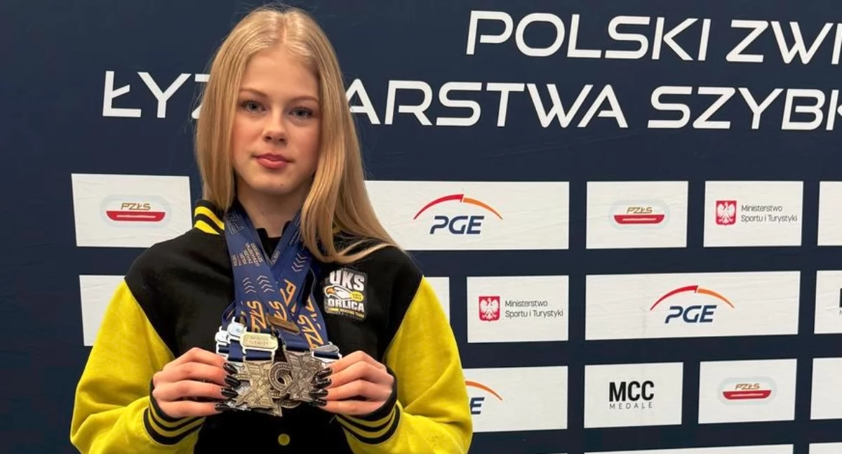 Wielki sukces panczenistki z Gostynina. Nadia Machała została mistrzynią Polski młodzików w łyżwiarstwie szybkim