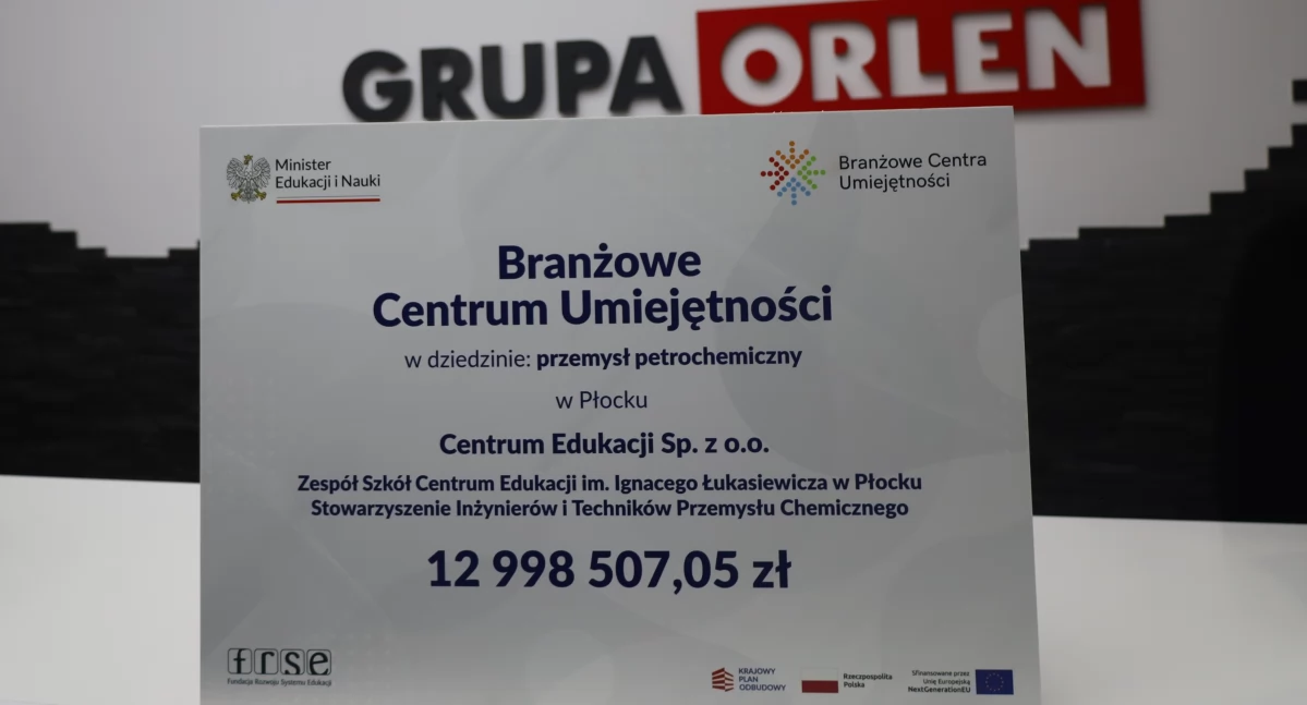 W Płocku powstanie Branżowe Centrum Umiejętności. Petrochemia będzie mogła liczyć na nowych specjalistów