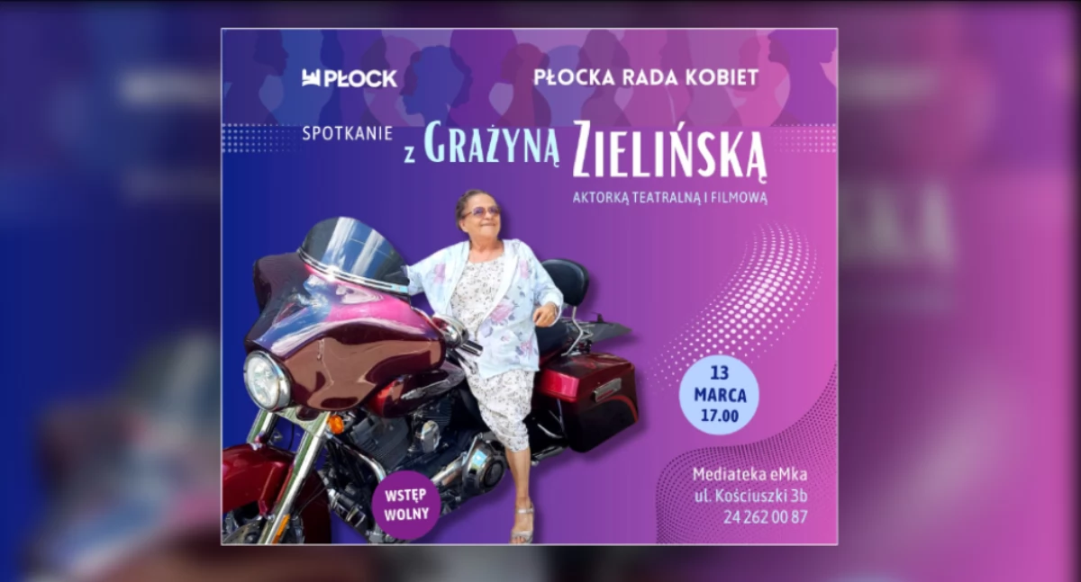 Płocka Rada Kobiet zaprasza na spotkanie z Grażyną Zielińską w Mediatece