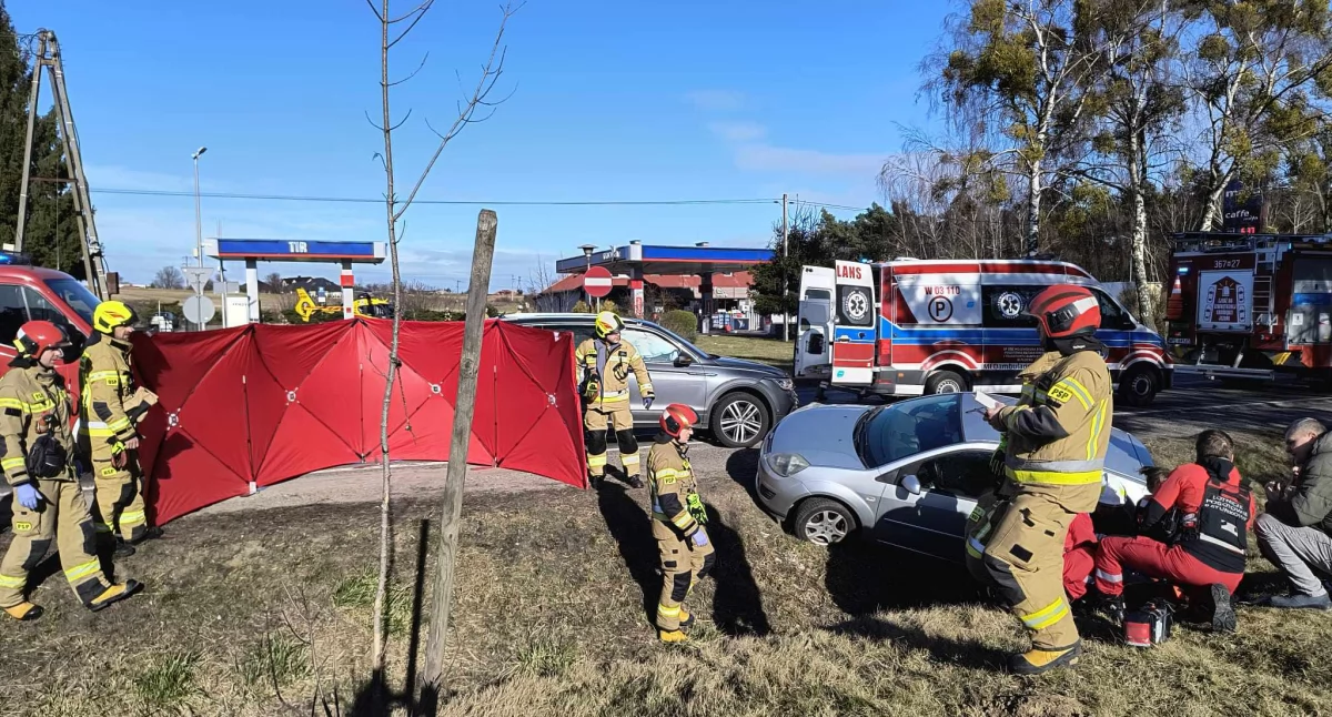 Wypadek na DK-62 w Cekanowie. Do godz. 18.00 będą utrudnienia w ruchu