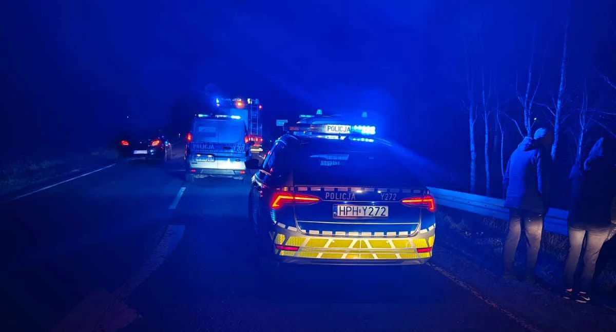 Utrudnienia na DK-50 w gm. Wyszogród. Rowerzysta zderzył się czołowo z audi  