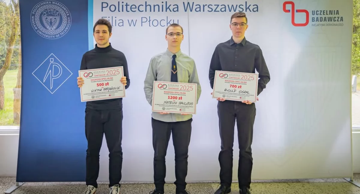 Matematyczni giganci z płockiej Małachowianki laureatami konkursu Continuum 2025