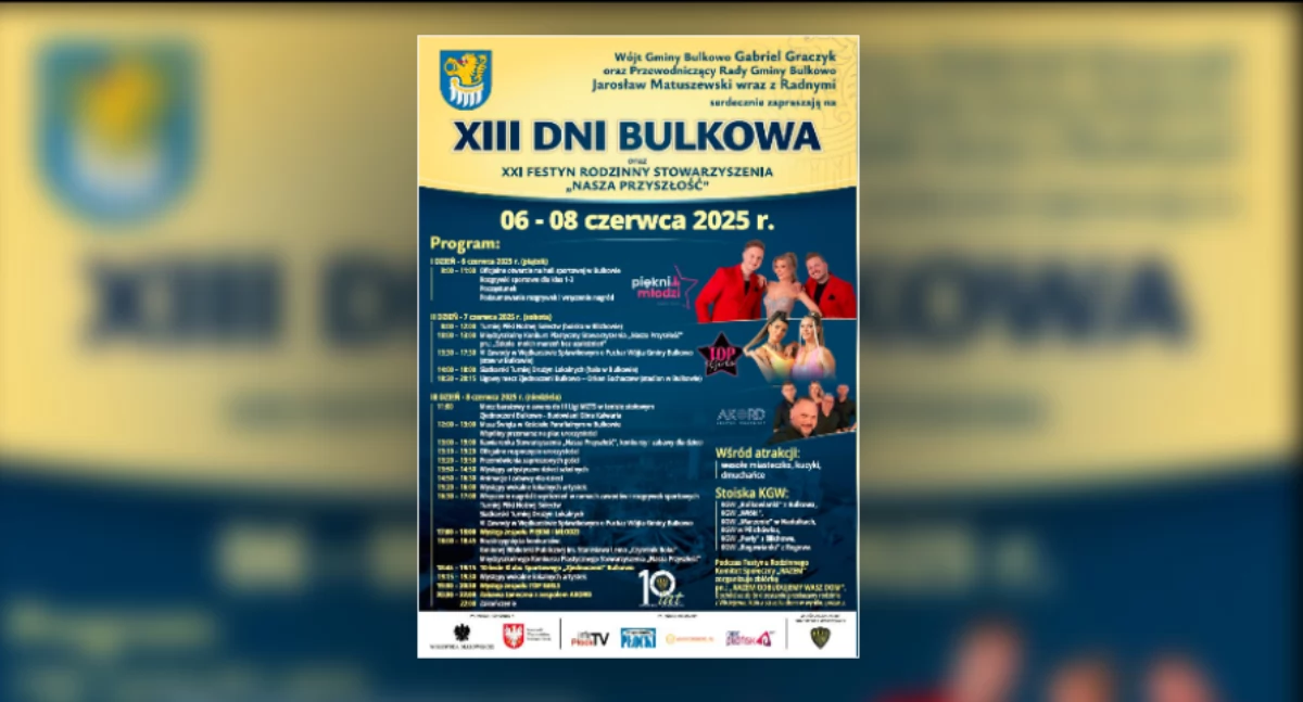 Na tę imprezę w powiecie płockim przyjadą Piękni i Młodzi. Dni Bulkowa już w ten weekend