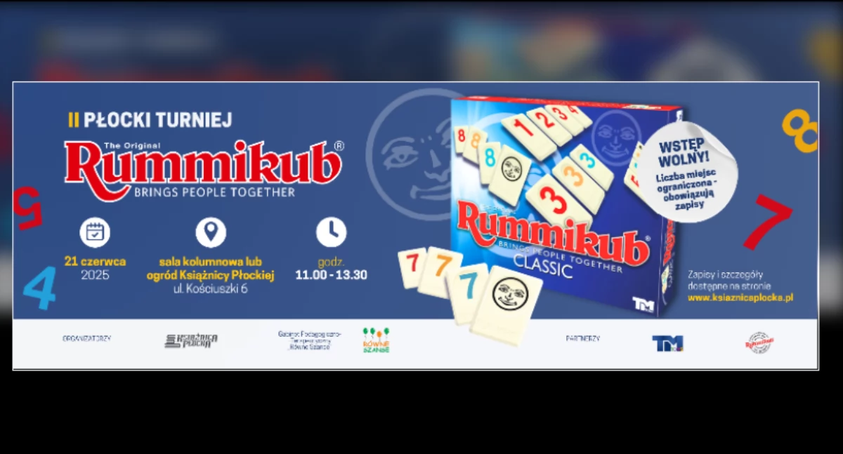 Grasz w Rummikuba? Zmierz się z innymi podczas turnieju organizowanego przez Książnicę Płocką