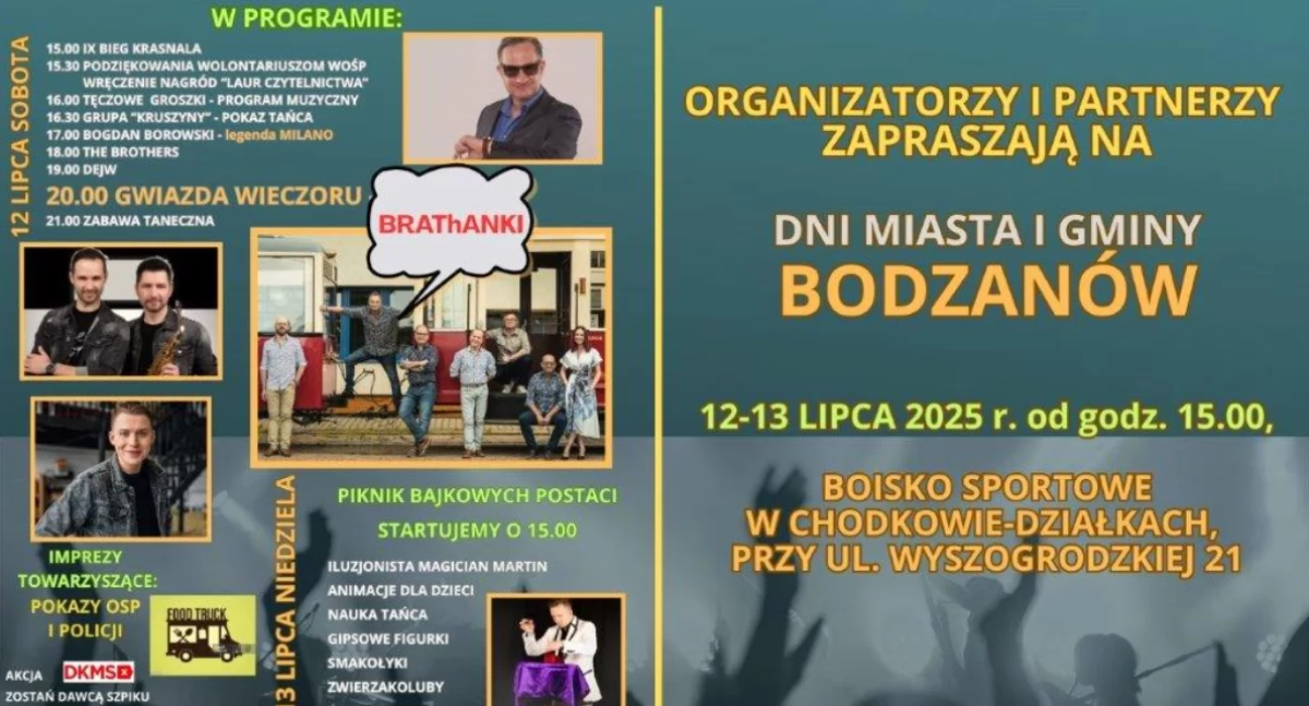 Już w weekend Dni Miasta i Gminy Bodzanów. Będzie świetna zabawa, dobra muzyka i moc atrakcji