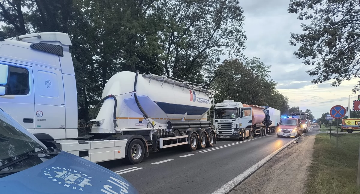 Utrudnienia na wyjeździe z Płocka na DK-62. Wypadek na skrzyżówaniu w Imielnicy