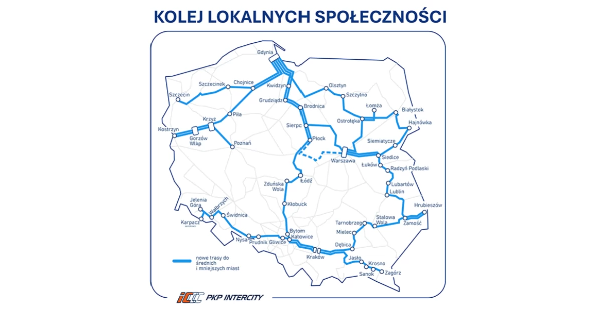 Pociągi PKP Intercity w małych i średnich miastach. W Płocku, Sierpcu, Gostyninie
