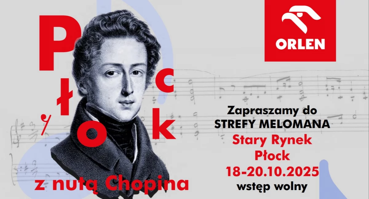 Stary Rynek w Płocku rozbrzmi melodiami Chopina. Strefa Melomana ORLEN już wkrótce 