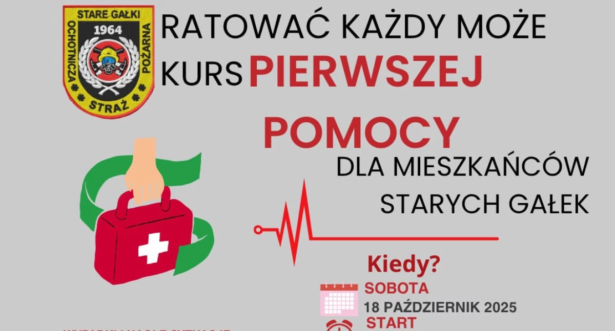 To każdy powinien wiedzieć! OSP w Starych Gałkach zaprasza na kurs pierwszej pomocy