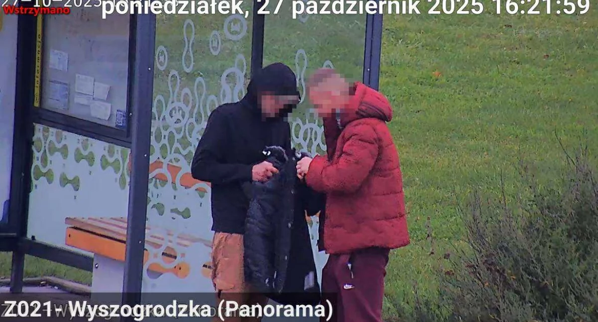 Szarpali kurtki zębami. Operator monitoringu wezwał policję 