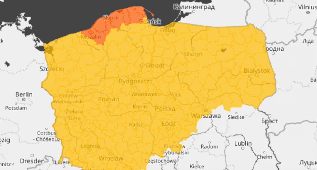 Ostrzeżenie dla mieszkańców powiatu płockiego. To może być niespokojne popołudnie i część nocy 