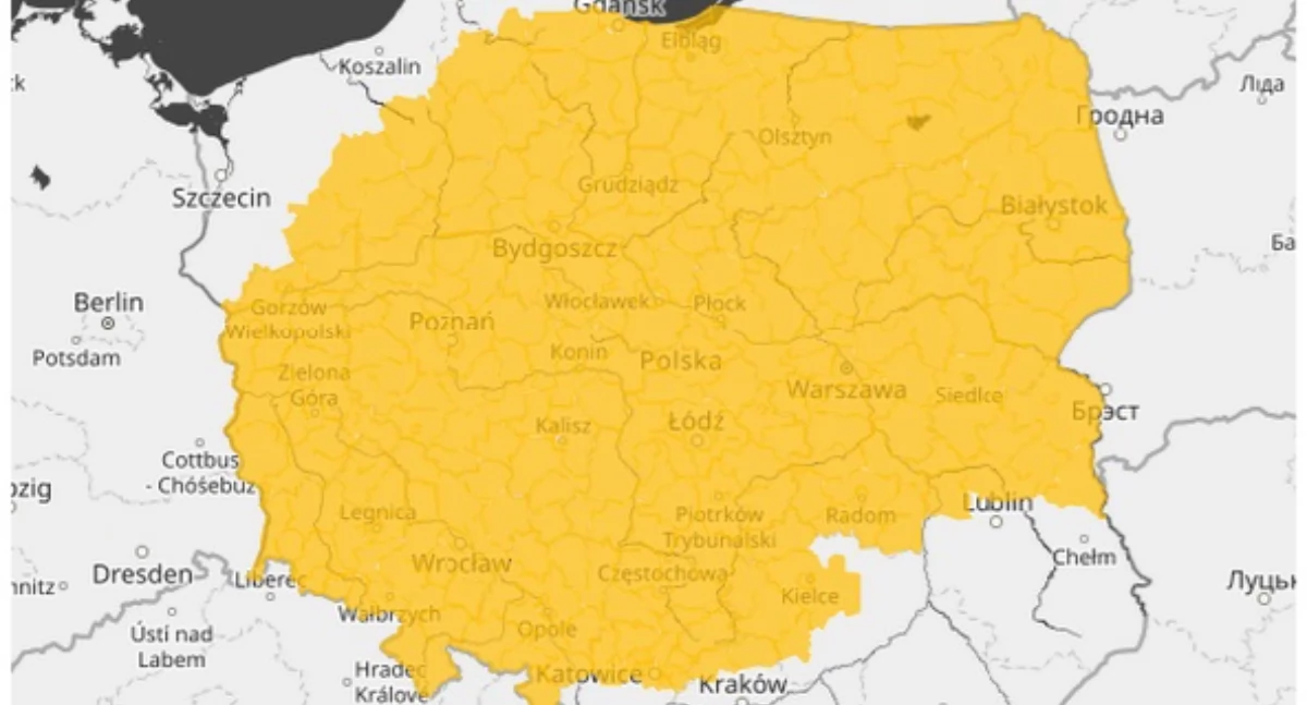 Najpierw oblodzenie, potem śnieg i wiatr. Ostrzeżenia także dla Płocka