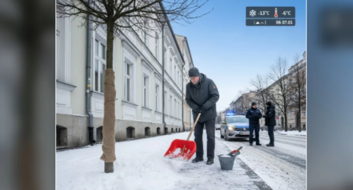 Śnieg na chodniku? Sprawdź, co ci grozi. Straż Miejska w Płocku przypomina o obowiązkach 