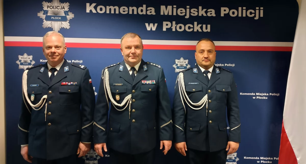 Zmiany w kierownictwie płockiej Policji. Podinsp. Robert Nolbert i podkom. Adam Modzelewicz objęli obowiązki 