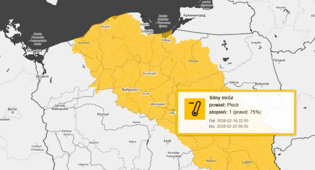 Kolejne ostrzeżenie dla mieszkańców Płocka i okolic. To może być niebezpieczna noc