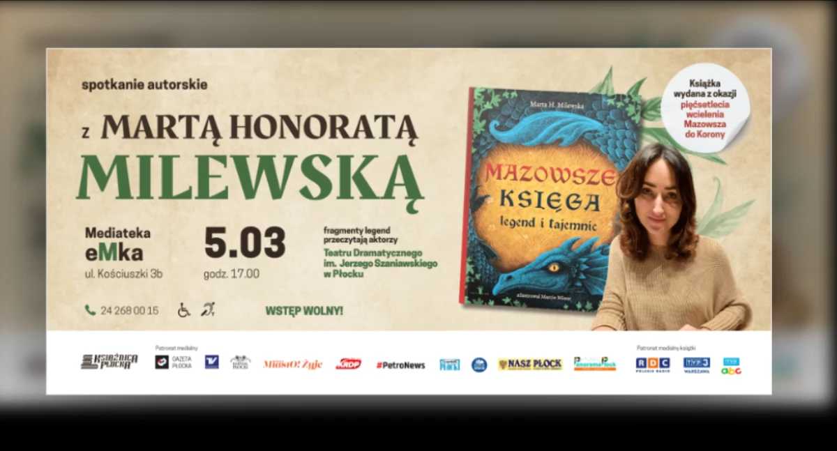 Książnica Płocka zaprasza na spotkanie autorskie z Martą Milewską