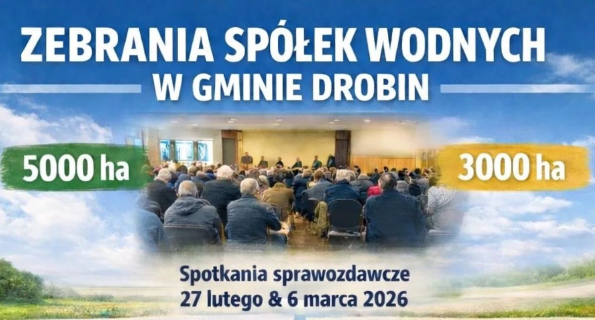 Zebrania spółek wodnych. Rolnicy i samorząd zwracają uwagę na meliorację