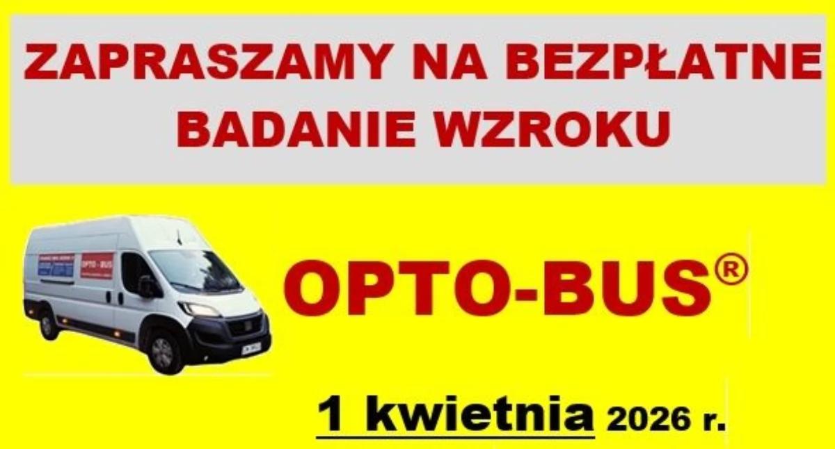 Bezpłatne badanie wzroku w Bodzanowie. OPTO-BUS przyjedzie do mieszkańców