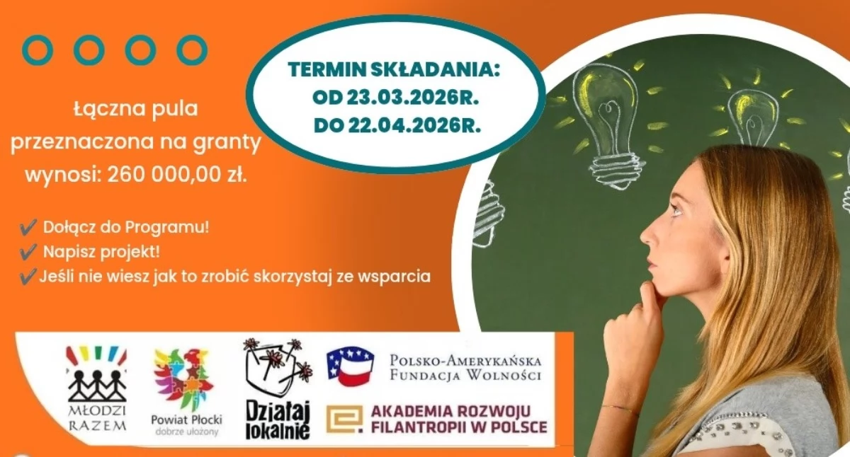 „Działaj Lokalnie 2026” – konkurs dla społecznych projektów w Powiecie Płockim