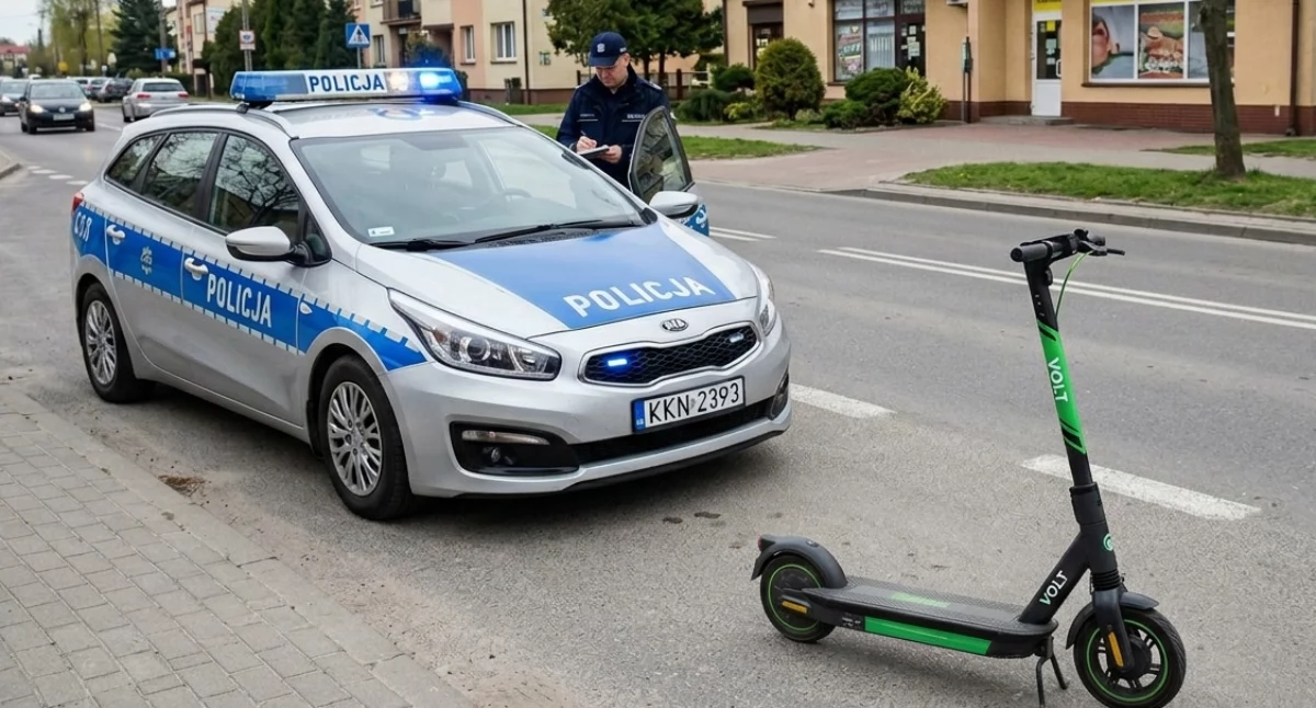 19-latek wsiadł po alkoholu na hulajnogę. Przejażdżka kosztowała go 1000 zł!