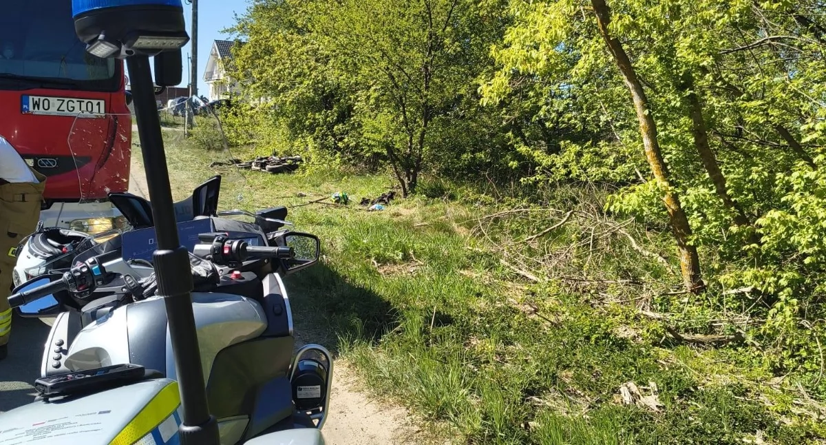 Wypadek w powiecie. 21-letni motocyklista walczy o życie w szpitalu