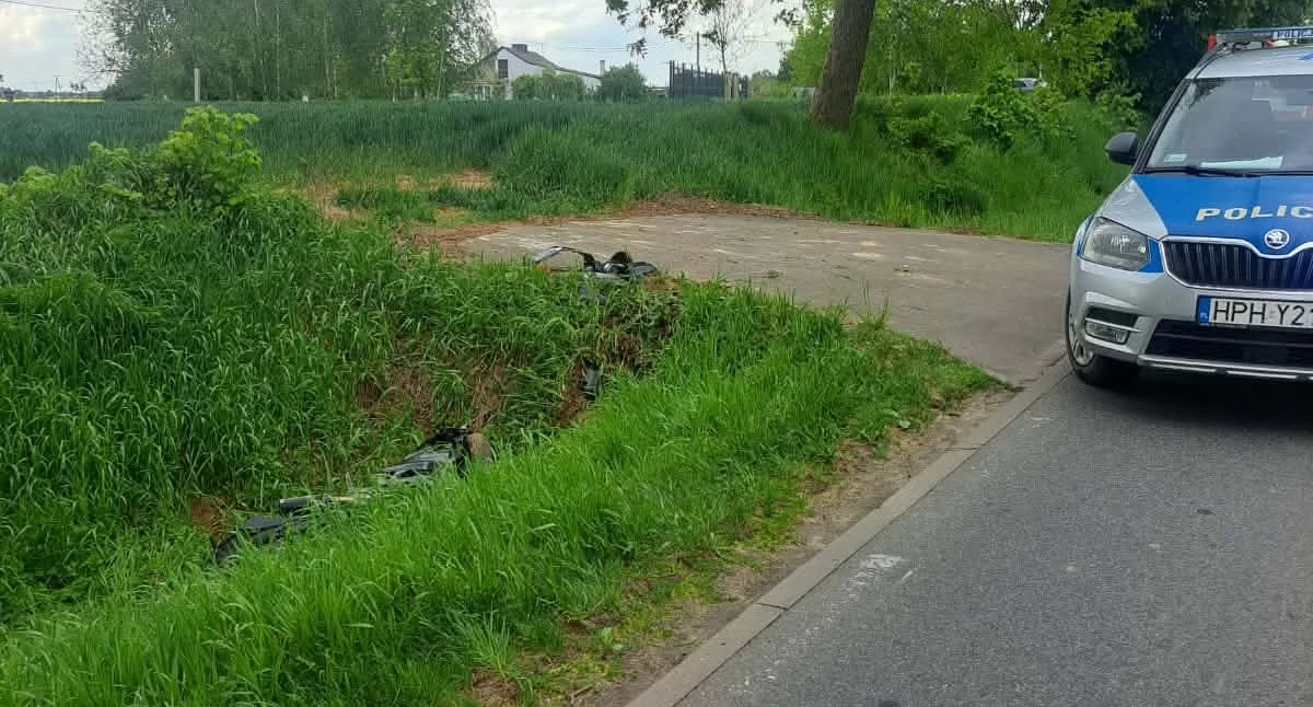 17-letni motocyklista próbował wyprzedzić ciągnik rolniczy. Doszło do wypadku