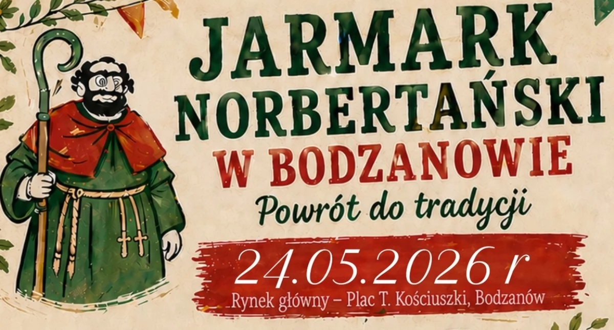 Jarmark Norbertański wraca do Bodzanowa. Organizatorzy zapraszają na dzień pełen tradycji i atrakcji