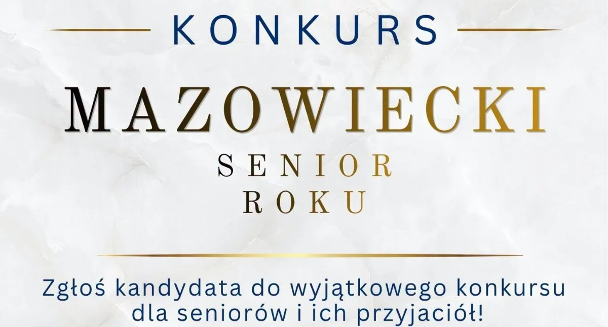 Mazowiecki Senior Roku. Ruszył konkurs dla aktywnych seniorów