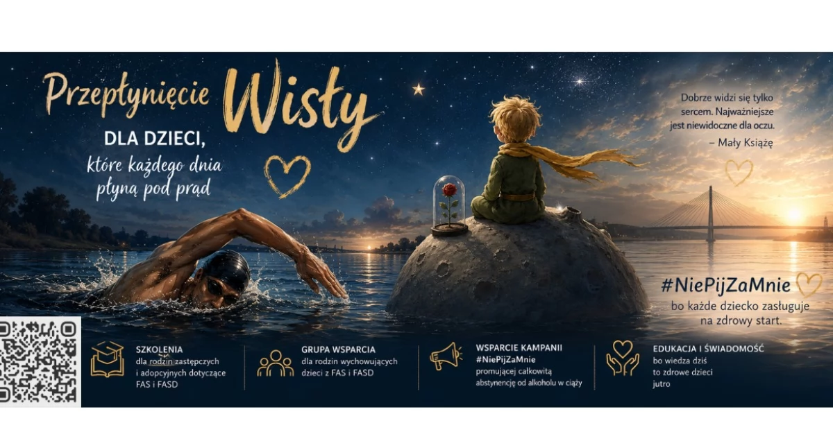 Przepłynie wpław całą Wisłę? Tego jeszcze nikt nie dokonał